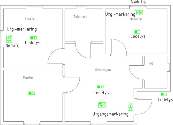 443 Lede og markeringslys